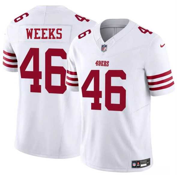 Men & Women & Youth San Francisco 49ers #46 Jon Weeks White 2025 F.U.S.E. Vapor Untouchable Limited Stitched Jersey
